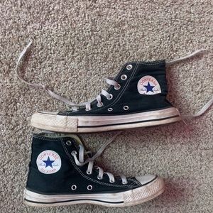 Black high top converse
